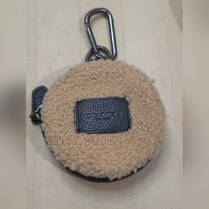 COACH SHEARLING LEATHER COIN PURSE